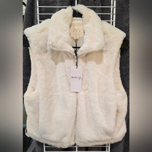 Thread & Supply Cream Faux Fur Vest